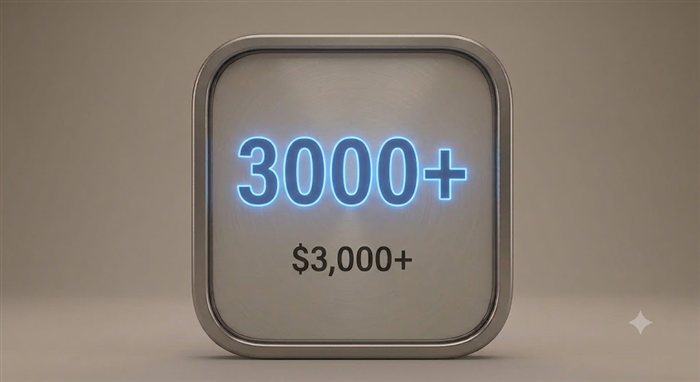$3,000+